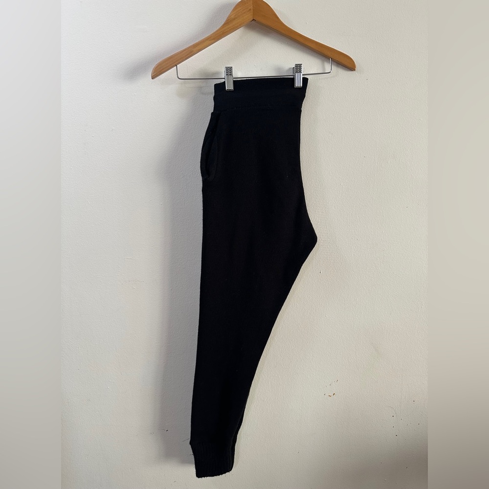 PRETTYLITTLETHING Soft Black Lounge Pants SIZE SMALL 2 4  Casual Knit Staycation